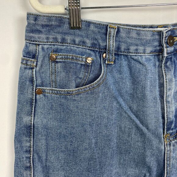 Liquor n Poker Cut-Off Frayed Jean Shorts Size 16 Blue Denim Festival Boho Beach - Picture 5 of 14